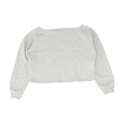 Gray Solid Sweatshirt Pullover