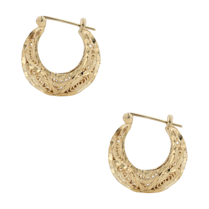 14K Yellow Gold Hoop Earrings