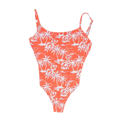 Orange Tropical One-Piece