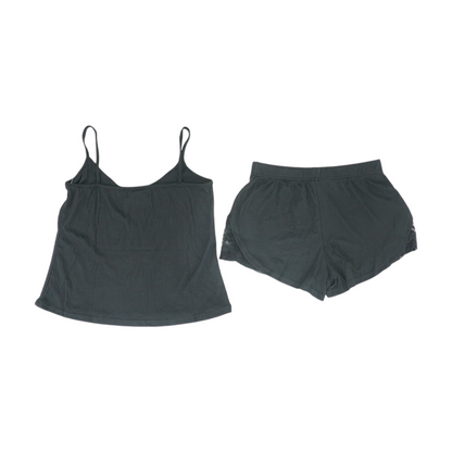 Black Solid Pajama Set
