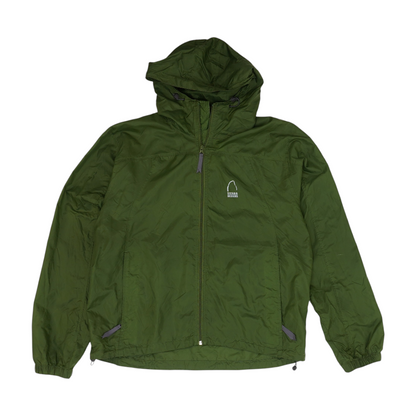 Green Solid Rain Jacket