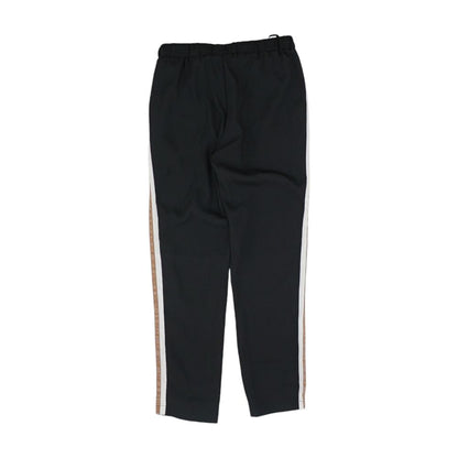 Black Solid Active Pants