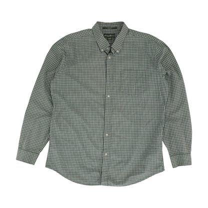 Green Check Long Sleeve Button Down