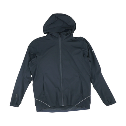 Black Solid Rain Jacket