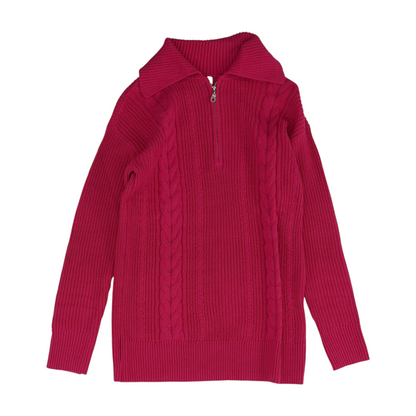 Pink 1/4 Zip Sweater