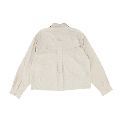 Beige Check Long Sleeve Button Down