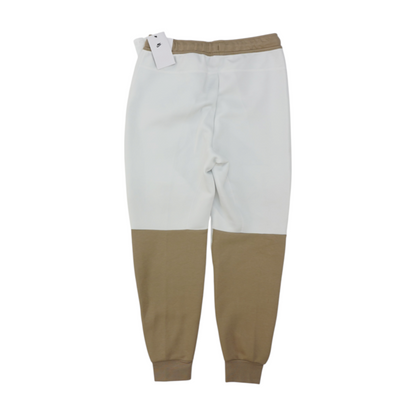 White Color Block Tapered Pants