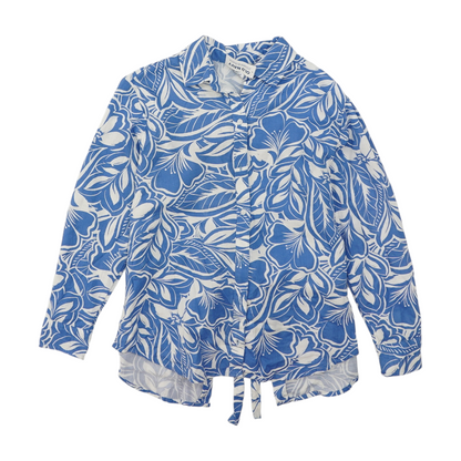 Blue Floral Button Down