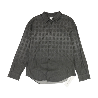 Gray Abstract Long Sleeve Button Down