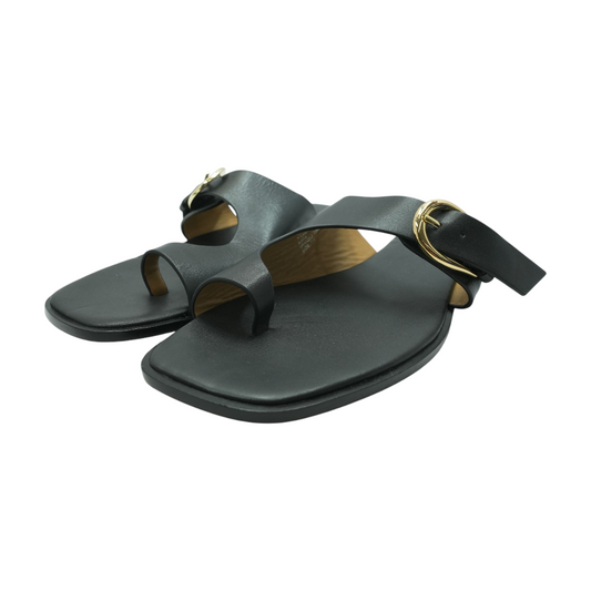 Black Flat Sandals
