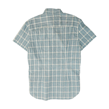 Blue Check Short Sleeve Button Down