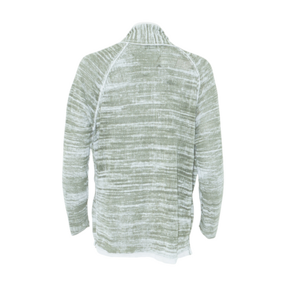 Green Striped Cardigan Sweater