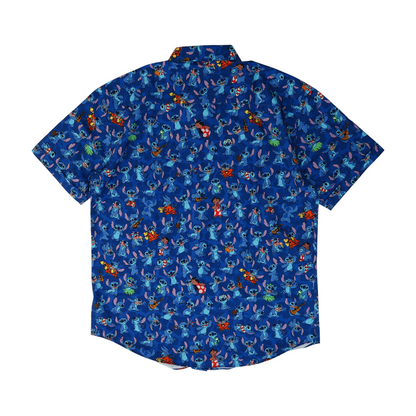 Blue Print Short Sleeve Button Down