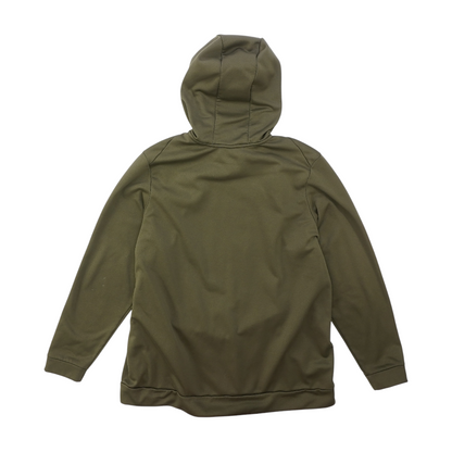 Green Solid Hoodie Pullover