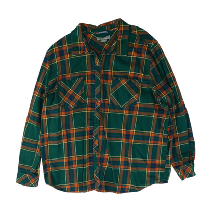 Green Plus Plaid Flannel Button Down