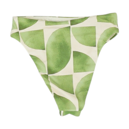 Beige Abstract Swim Bottom