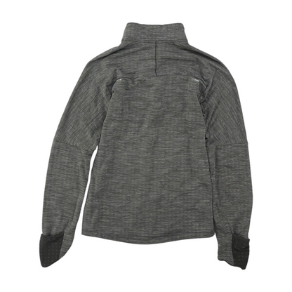 Gray Solid 1/4 Zip Pullover