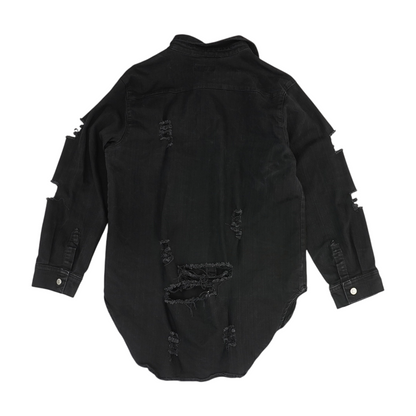 Black Plus Solid Denim Jacket