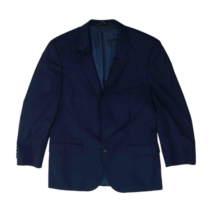 Navy Short Solid Suit Jacket