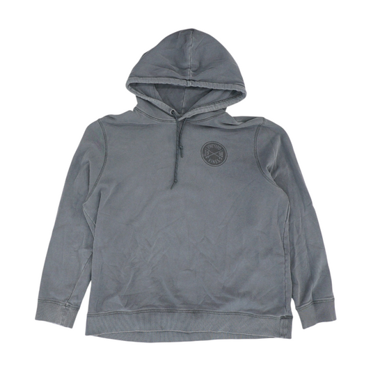 Gray Solid Hoodie Pullover