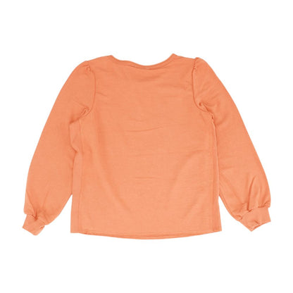 Orange Solid Sweatshirt