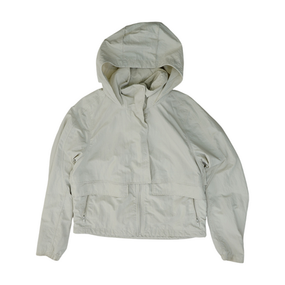 Beige Solid Rain Jacket