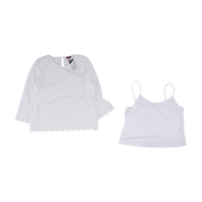 White Chevron Blouse