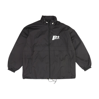 Black Solid Rain Jacket