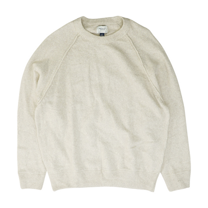 Beige Solid Pullover Sweater