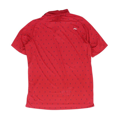 Red Graphic Short Sleeve Polo