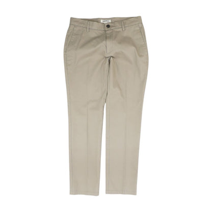 Khaki Solid Dress Pants