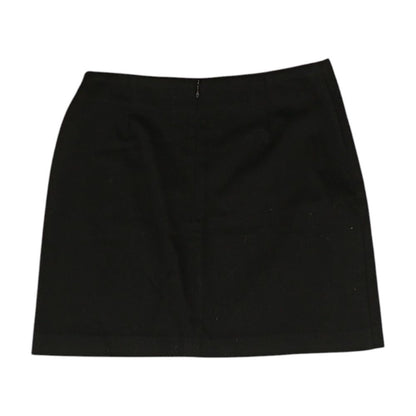 Black Solid Mini Skirt