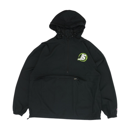 Black Solid 1/4 Zip Pullover