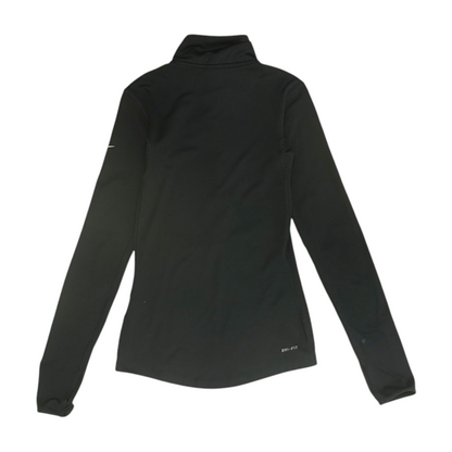 Black Solid 1/4 Zip Pullover