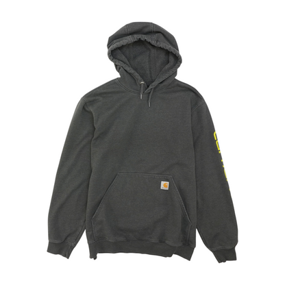 Gray Solid Hoodie Pullover