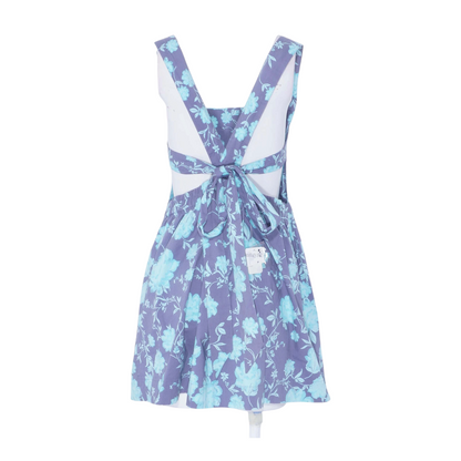 Blue Floral Mini Dress