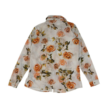 Beige Floral Button Down