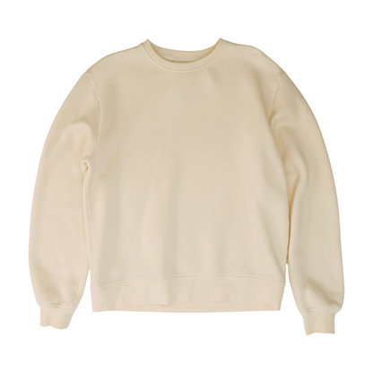 Beige Solid Sweatshirt Pullover