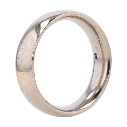 18K White Gold Band Ring