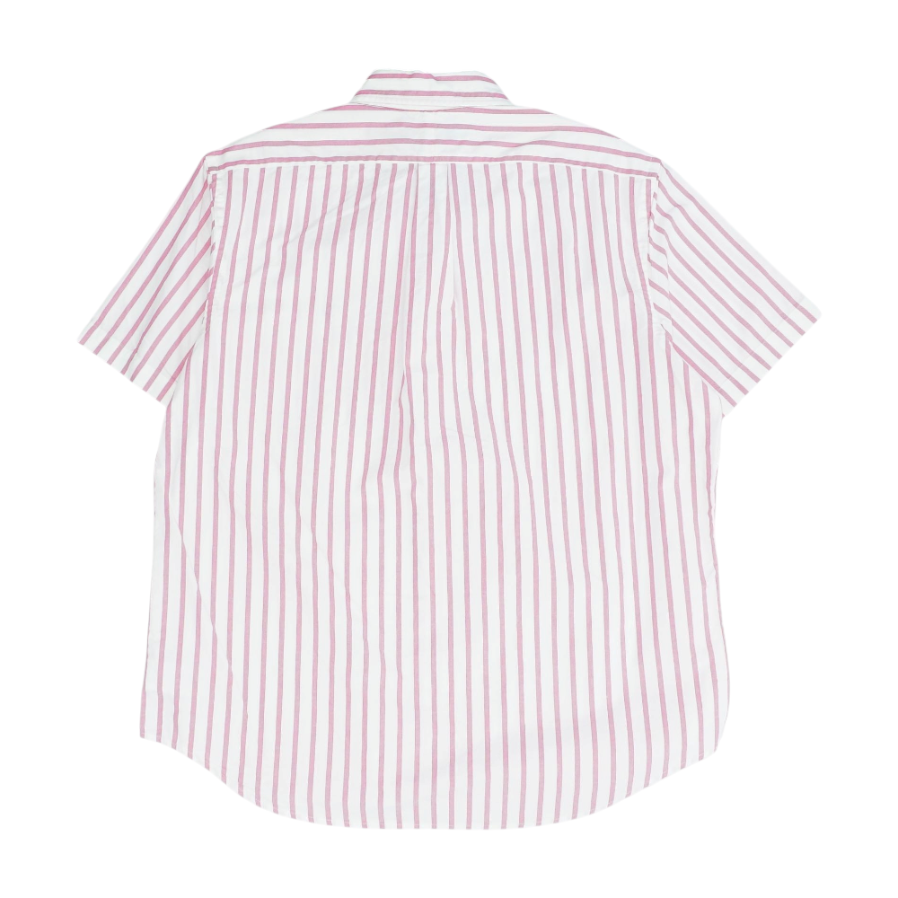 Pink Striped Short Sleeve Button Down