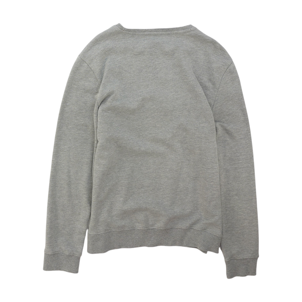 Gray Solid Sweatshirt Pullover