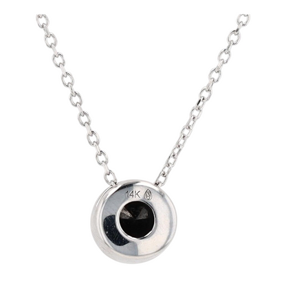 14K White Gold Diamond Pendant Necklace