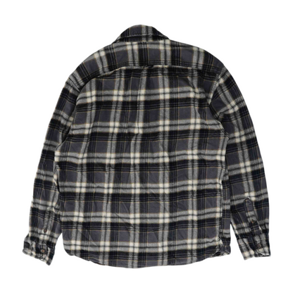 Gray Plaid Flannel Button Down