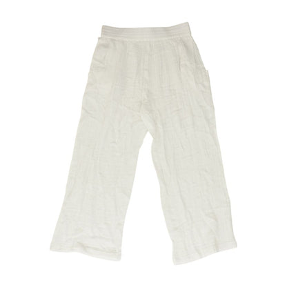 White Casual Wide Leg Pants