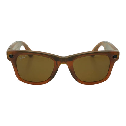 Brown Wayfarer Smart Glasses