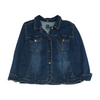 Blue Solid Denim Jacket
