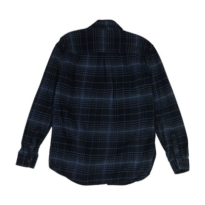 Navy Plaid Flannel Button Down