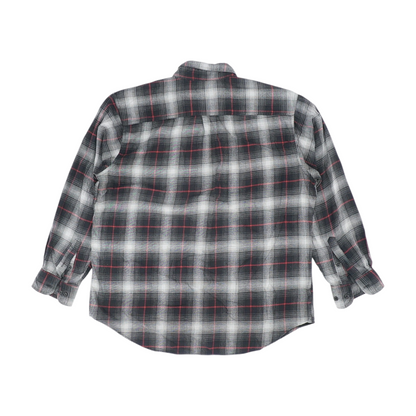 Black Plaid Flannel Button Down