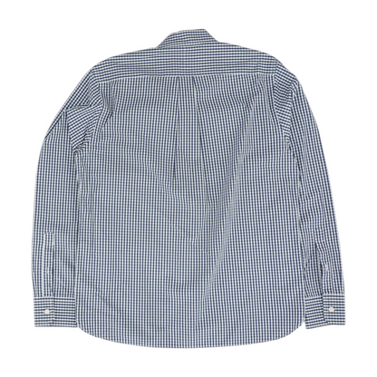 Navy Check Long Sleeve Button Down