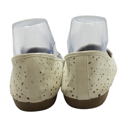 White Slip-On Flats